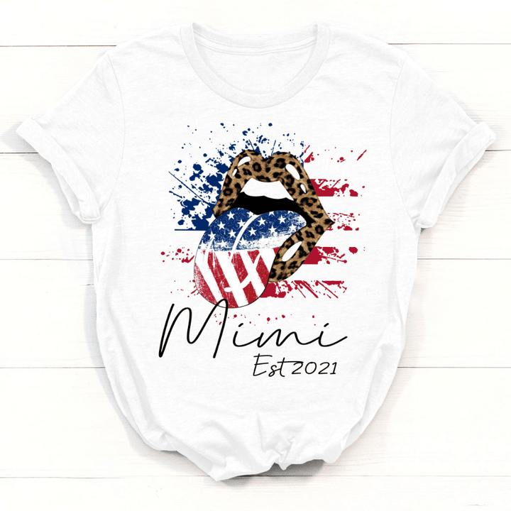 Personalized Mimi Est American Flag T-Shirt