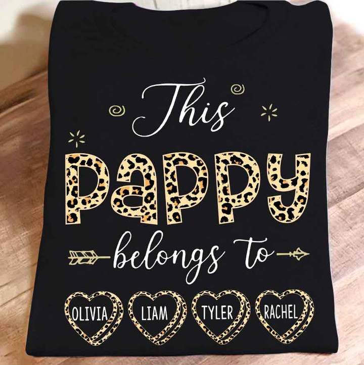 This Pappy Belongs To Grandkids Valentine | Personalized T-Shirt