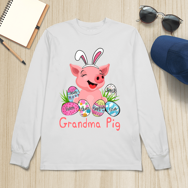 Grandma Pig Easter | Personalized Long Sleeve Shirt
