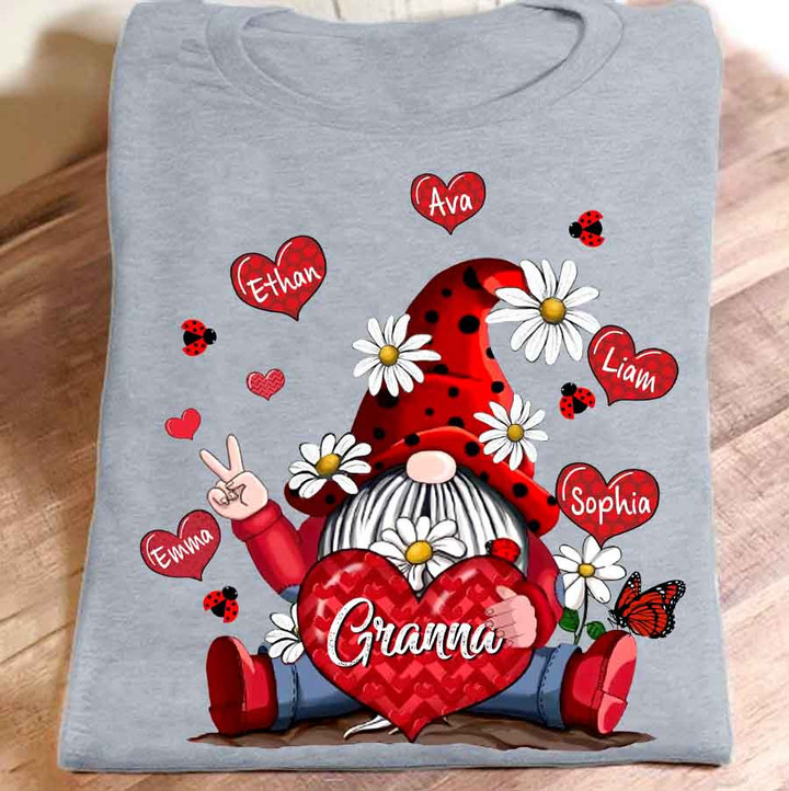 Granna With Grandkids Hearts | Personalized T-Shirt