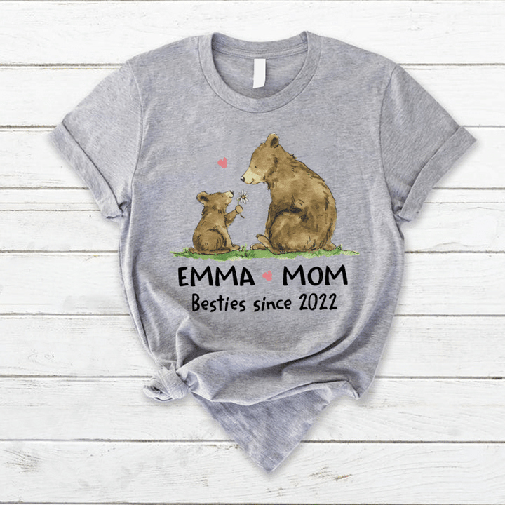 Mom And Kid Besties Bear T-Shirt