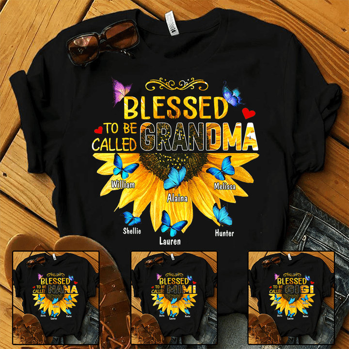 Custom blessed to be called Grandma sunflower Gift
