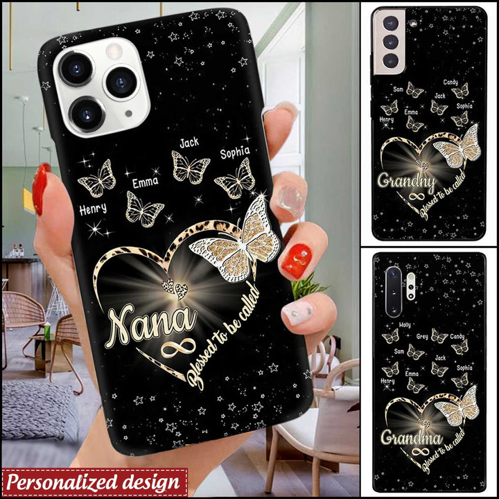 Personalized Blessed To Be Called Nana Butterfly Heart Infinity Love Phone case NVL23JUL21TT1 Silicone Phone Case FUEL 
