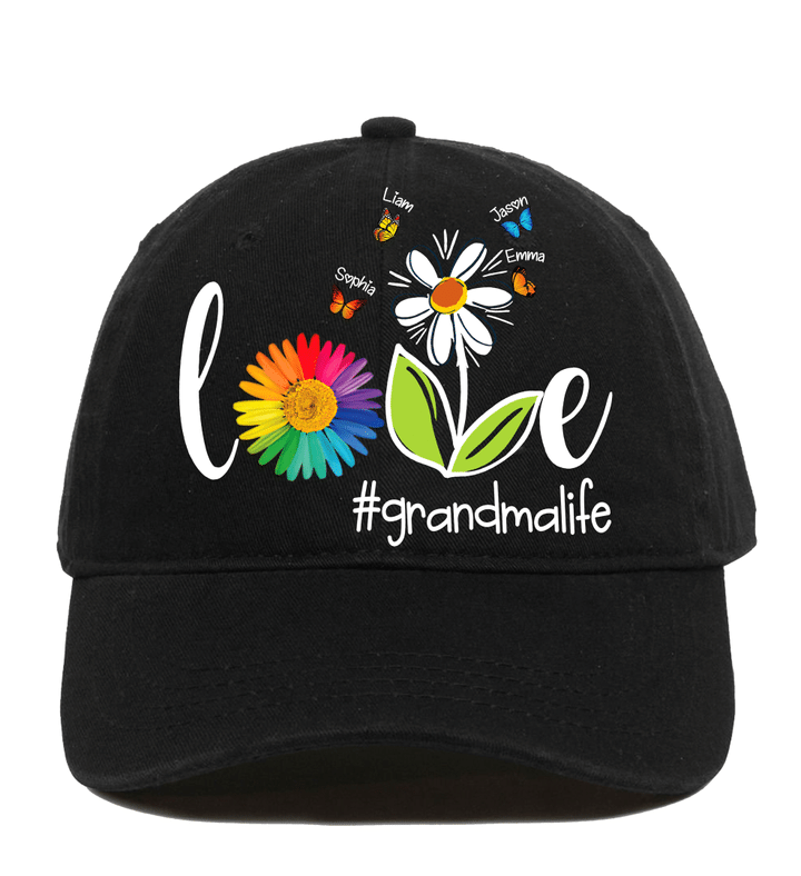 Love Grandma Life Butterfly | Personalized Classic Baseball Cap