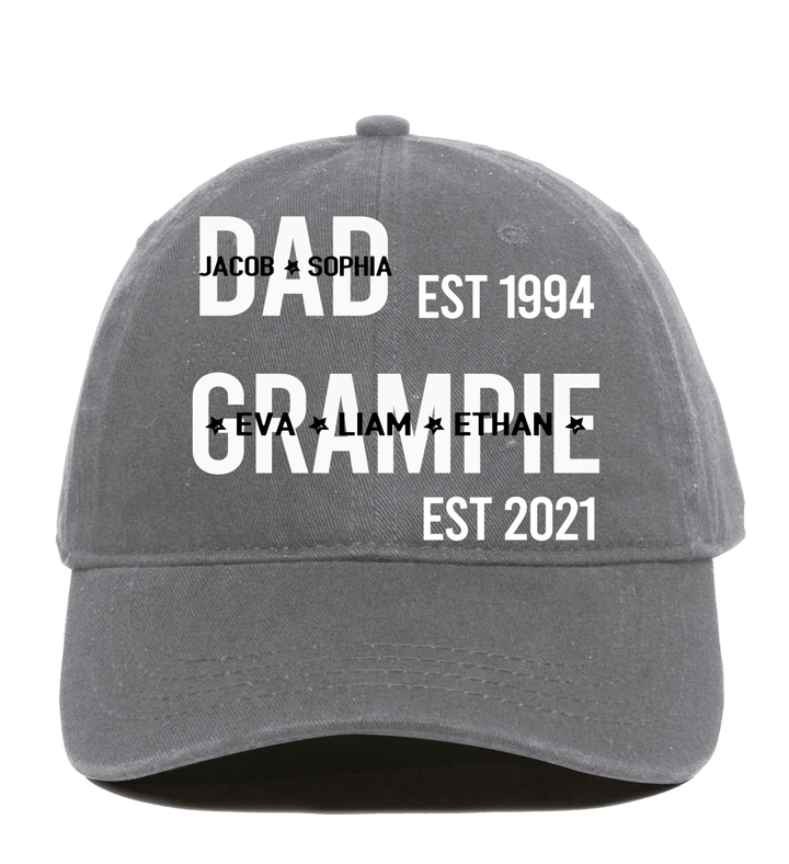 Dad Grampie With Kids Names | Personalized Classic Baseball Cap