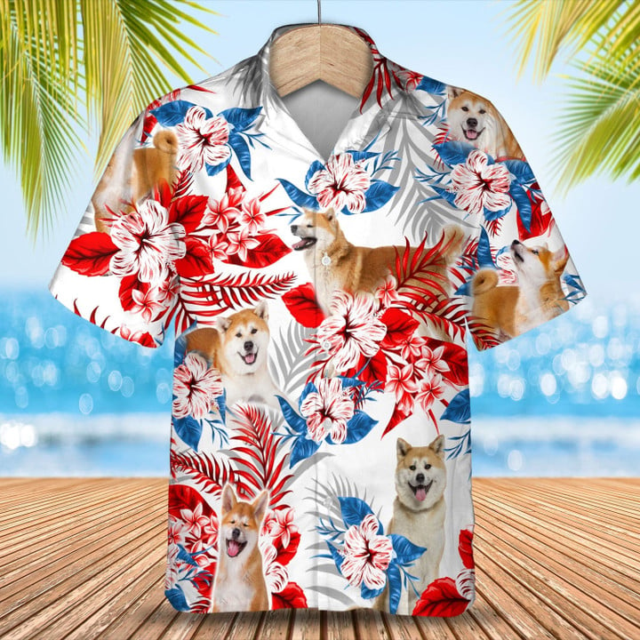 Akita Hawaiian Shirt - Summer aloha shirt, Hawaiian shirt for Men and women