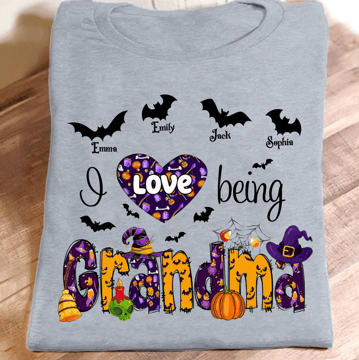I Love Being Grandma Halloween | Personalized T-Shirt