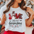 Love Being Called Grandma Snowman Christmas Custom Grandkids Names Shirt Gift