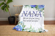 Gift For Grandma-Nana Flower Art Nana | Personalized Blanket