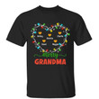 Merry Mom Grandma Christmas Light Heart Personalized Shirt