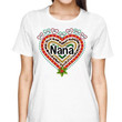 Christmas Rainbow Heart Mom Grandma Personalized Shirt