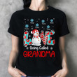 Love Being Called Grandma Snowman With Snowflakes Personalized Shirt For Grandma