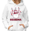 Snowman Grandma Christmas Gift Personalized Hoodie Sweatshirt