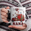 I Love Being Nana Truck Flower - Christmas | Personalized Mug