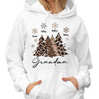 Leopard Christmas Tree Grandma Family Gift Personalized Hoodie Sweatshirt