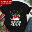 Personalized Grandma Claus Kids Names Christmas Xmas Family Best Gift Tshirt