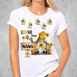 I Love Being Nana Cute Gnome Bees Personalized Shirt For Grandma