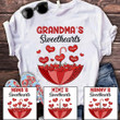 Grandma's Sweethearts Umbrella With Hearts Personalized Shirt For Grandma
