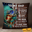 Personalized Fishing Dad Grandpa Pillow