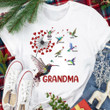 Grandma Dandelion Hummingbirds Personalized Shirt For Grandma