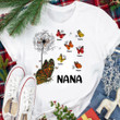 Grandma Dandelion Butterflies Personalized Shirt For Grandma