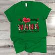 I Love Being Nana Leopard Heart And Grandkids