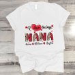 I Love Being Nana Leopard Heart And Grandkids