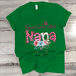 Blessed To Be Called Nana Grandkids Name Valentine Shirt