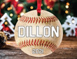 Personalized Baseball Year Christmas Ornament, Custom Baseball Player Gift Idea, Personalized Baseball Team Gift, Baseball Player Gift Idea