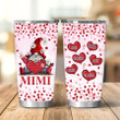 Mimi gnome valentine tumbler, Personalized Mimi and Grandkids heart Gnome , grandma valentine's day gift | Stainless Steel Tumbler