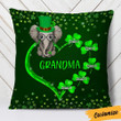 Personalized Patrick's Day Mom Grandma Elephant Pillow