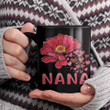Nana With Grandkids Names - Flower | Personalized Mug