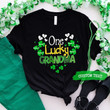 Personalized Grandma Nana One Lucky Grandma Custom Name's Kid Happy St Patrick's Day T-Shirt, Grandma Patrick Shirt