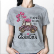 I Love Being Grandma Car With Heart Balloons Personalized Shirt For Grandma