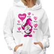 Hoodie & Sweatshirts Pink Gnome Holding Balloon Valentine‘s Day Gift For Grandma Personalized Hoodie Sweatshirt