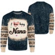 I love being Nana, Personalized Noel Leopard All Over Print Shirt For Grandma Huts
