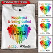 Mother's Day Gift, Happiness Is Being Called Nana Personalized T-shirt