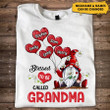 Personalized Blessed To Be Called Grandma Nana Mom Personalized Gnomes Balloons Heart T-Shirt