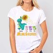 Apparel Sunflower Grandmasaurus And Kids Personalized Shirt