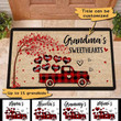 Doormat Grandma‘s Sweethearts Truck Checkered Pattern Personalized Doormat 16x24