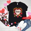 Personalized Grandma Nana's Sweethearts Valentine Day Shirt Mother's Day Gift Shirt Lucky Shirt Custom Grandkids Name T-Shirt