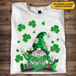 Personalized Patrick Day Irish Grandma Nana Mom Gnome T-Shirt