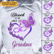 Blessed To Be Called Grandma Nana Mom Personalized Butterfly Infinity Grandkids T-Shirt