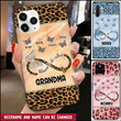 Blessed To Be Called Grandma Nana Mom Personalized Butterfly Infinity Leopard Grandkids Phone case