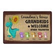 Doormat Grandma‘s House Dinosaur Sunflower Personalized Doormat