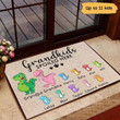 Doormat Grandkids Spoiled Here Dinosaur Personalized Doormat 18x30