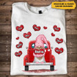 Nana Gnome Heart Love and Red Truck Personalized T-Shirt KNV20JAN22TT1 White T-shirt Humancustom - Unique Personalized Gifts 2XL White 
