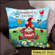 Gnome Grandma's Love Bugs Custom Pillow NLA21JAN22SH1, Gift for Grandma, Mom Pillow Humancustom - Unique Personalized Gifts 12x12in 