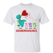 T-Shirt Grandmasaurus Heart Dandelion Valentine‘s Day Gift Personalized Shirt Classic Tee / White Classic Tee / S