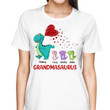 T-Shirt Grandmasaurus Heart Dandelion Valentine‘s Day Gift Personalized Shirt